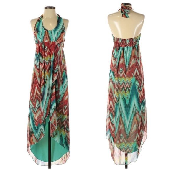 Y2K Size 8 Cynthia Rowley High Low halter dress - Picture 1 of 1